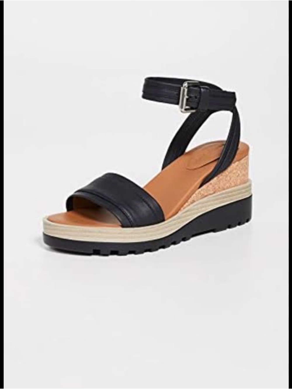 See by Chloe Black Platform Cork Wedge Sandals - Ankle Strap - Picture 5 of 5
